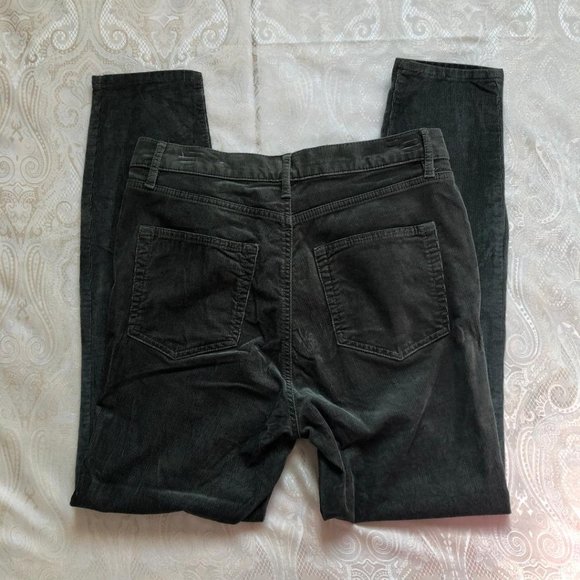 LOFT, Olive Green/Sage Green, Hi-Rise, tapered ankle, Corduroy, Pants, Size 29/8 - Picture 2 of 8